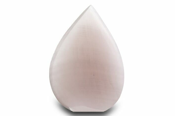 Polished Pink Manganoan (Mangano) Calcite Flame - Fluorescent! #323261